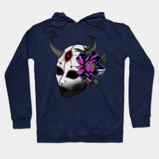 Demon Mask with Flower Hoodie